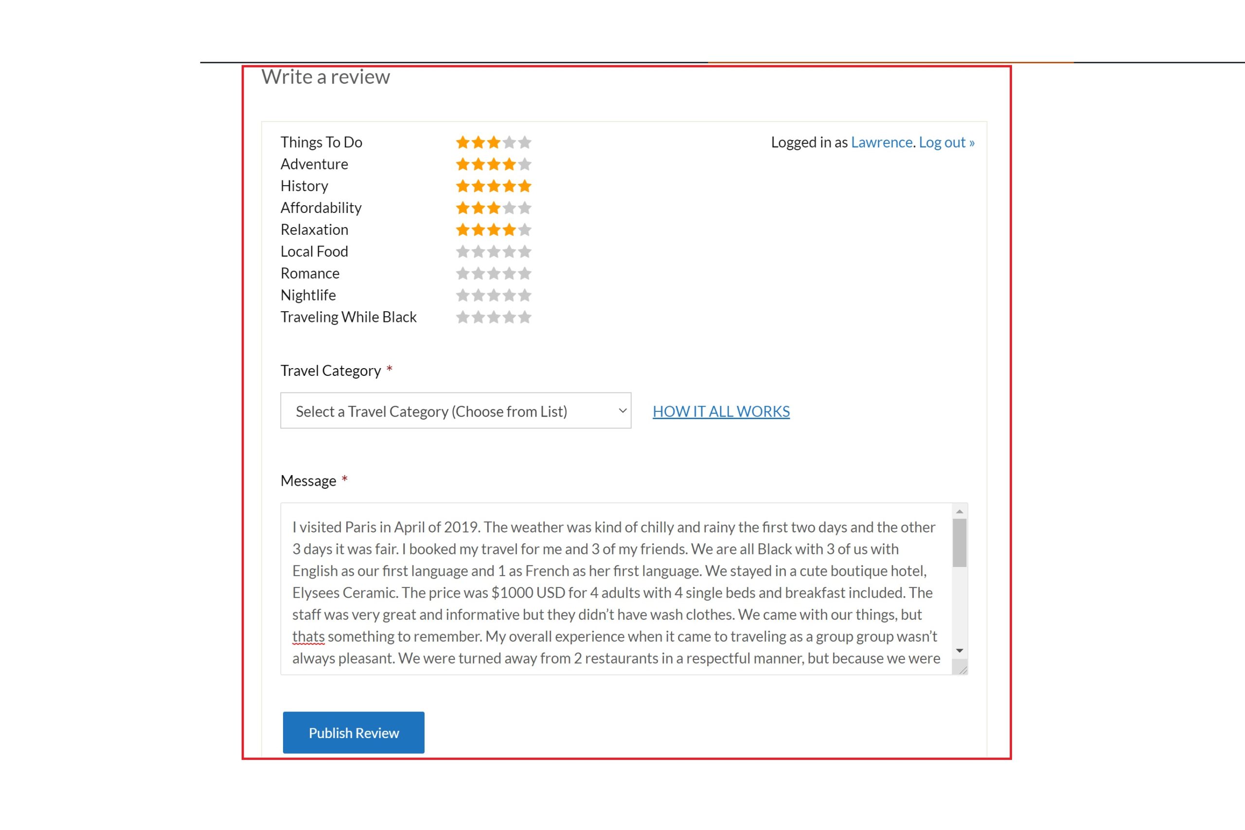 Leave a review part 2